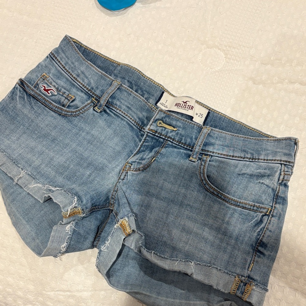 Hollister Light Blue Jean Shorts